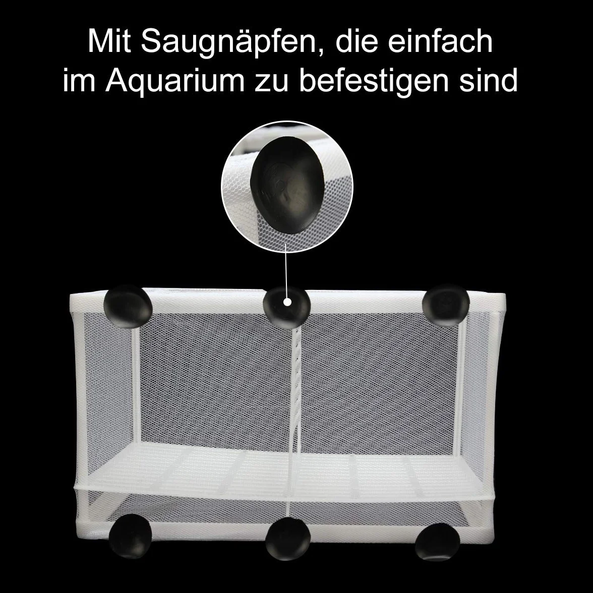 SENZEAL Poissons d'aquarium Filet de Sélection Isolation Couveuse Incubateur Maille pour Fish Tank Bébé Poisson avec Pipette - Grand