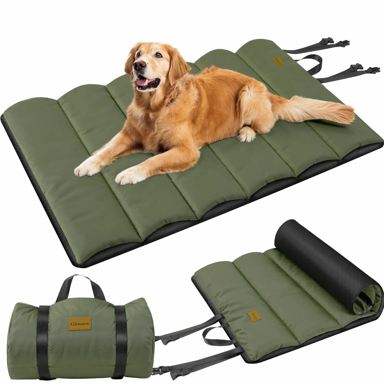 Gimars Lit pour Chien d’extérieur imperméable Pliable Lavable Portable Grand Voyage Chiens Moyens Grands