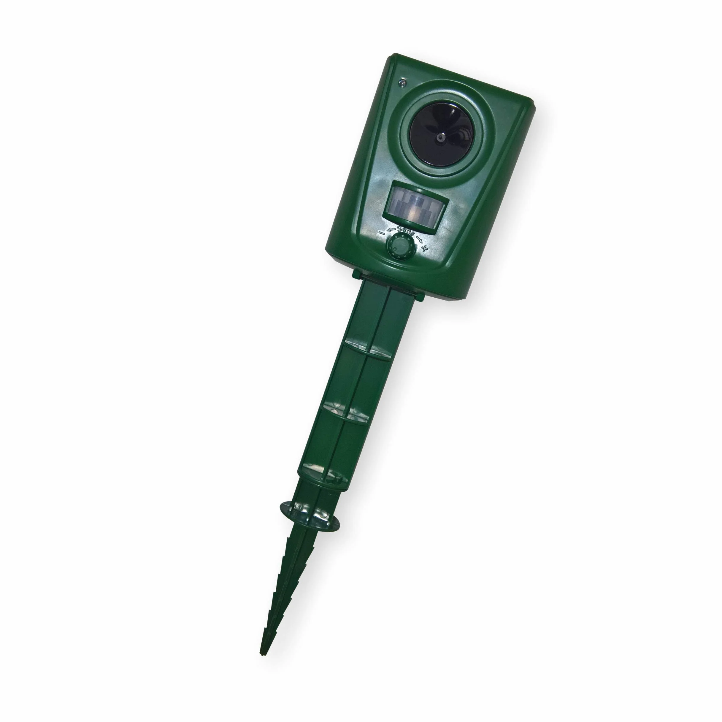 ISOTRONIC Répulsif ultrasonique pour Animaux Anti-Chats à Piles avec Piquet de Sol Portée 10 m
