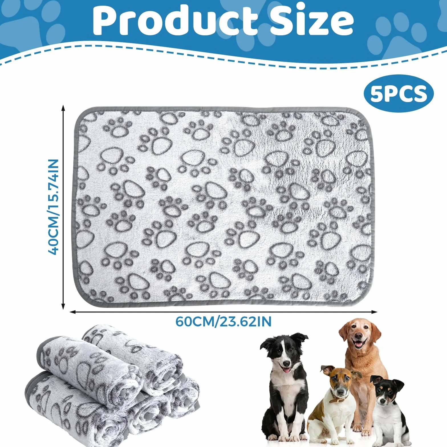Couverture Chien Chat Plaid Flauschige Animaux 40x60 cm Lavable