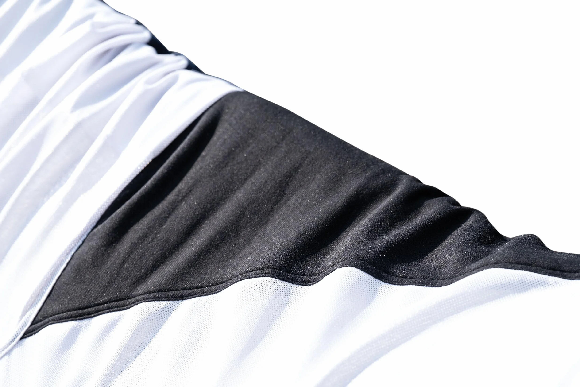 HKM Strong Couverture anti mouches avec collier Bleu/Blanc/Gris 145