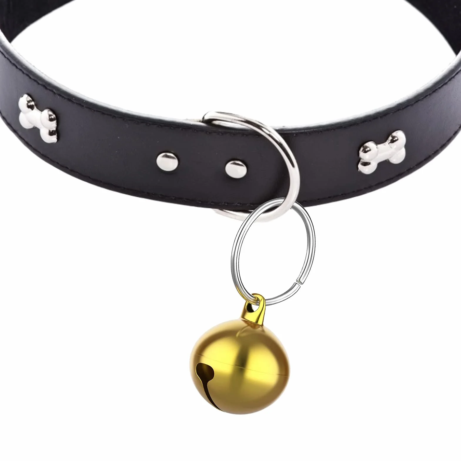 Molain Cloches de chat 24 pièces avec porte clés, Cloches de collier de chien formation Jingle Bell