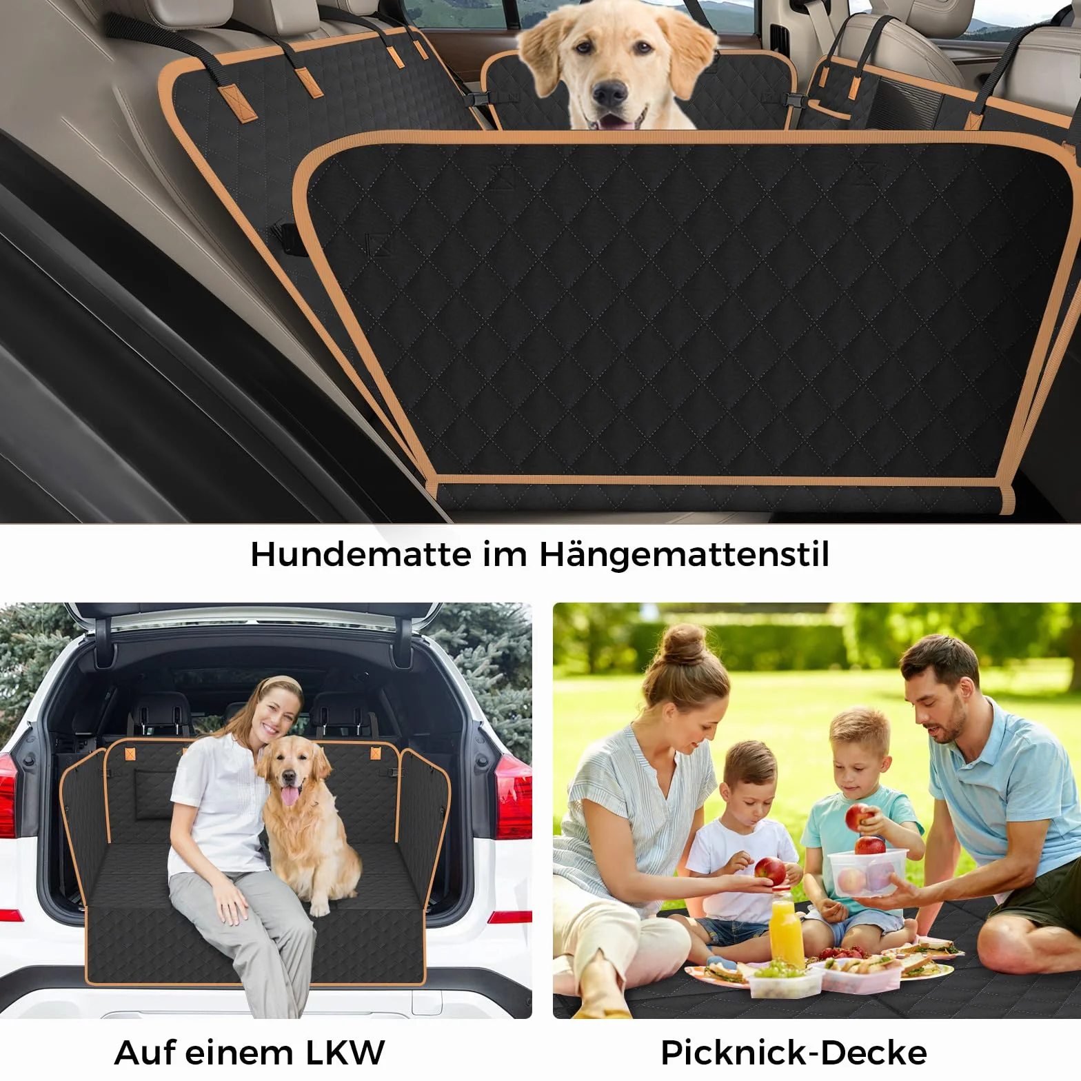 Protection Voiture Chien Siege Arriere Impermeable Anti-Rayures 8 Plaques Bois Dur SUV