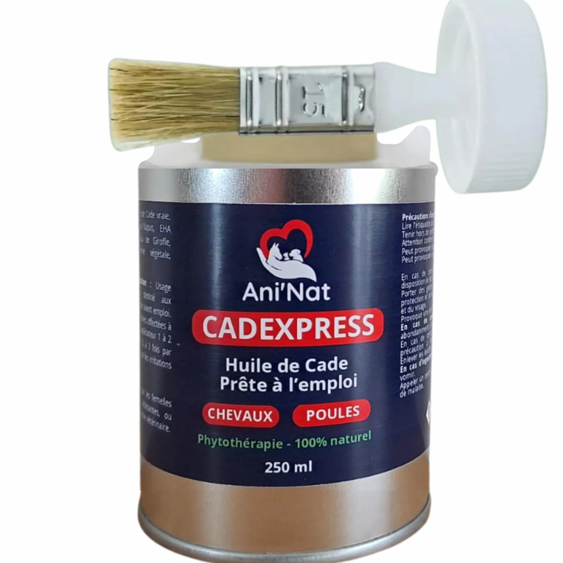 AniNat CADEXPRESS Huile de Cade prête à l'emploi - Soin des Pattes des Poules, Sabots Chevaux - Pot 250ml
