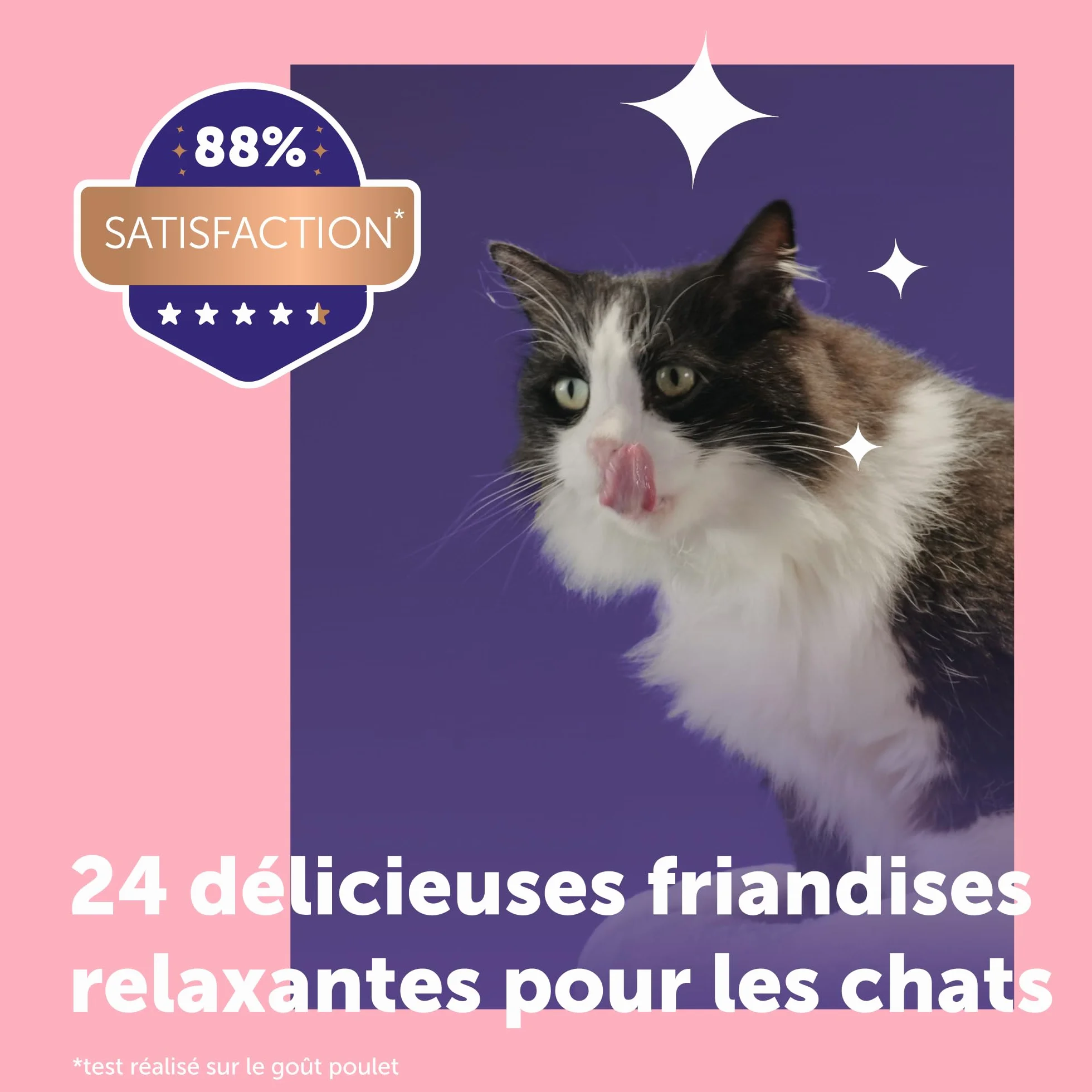 FELIWAY Happy Snack 24 Sticks au goût Saumon Friandise onctueuse pour Chat