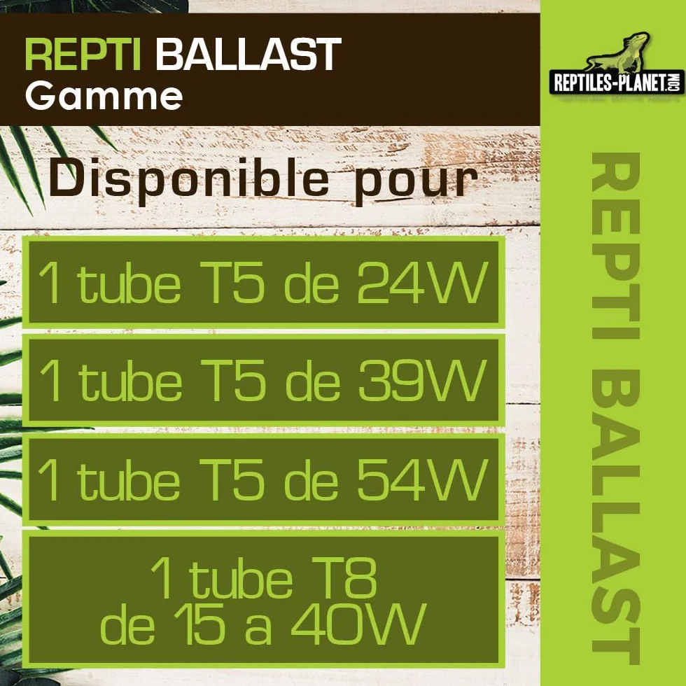 Reptiles Planet Repti Ballast Tube Fluorescent T5 39 W Noir