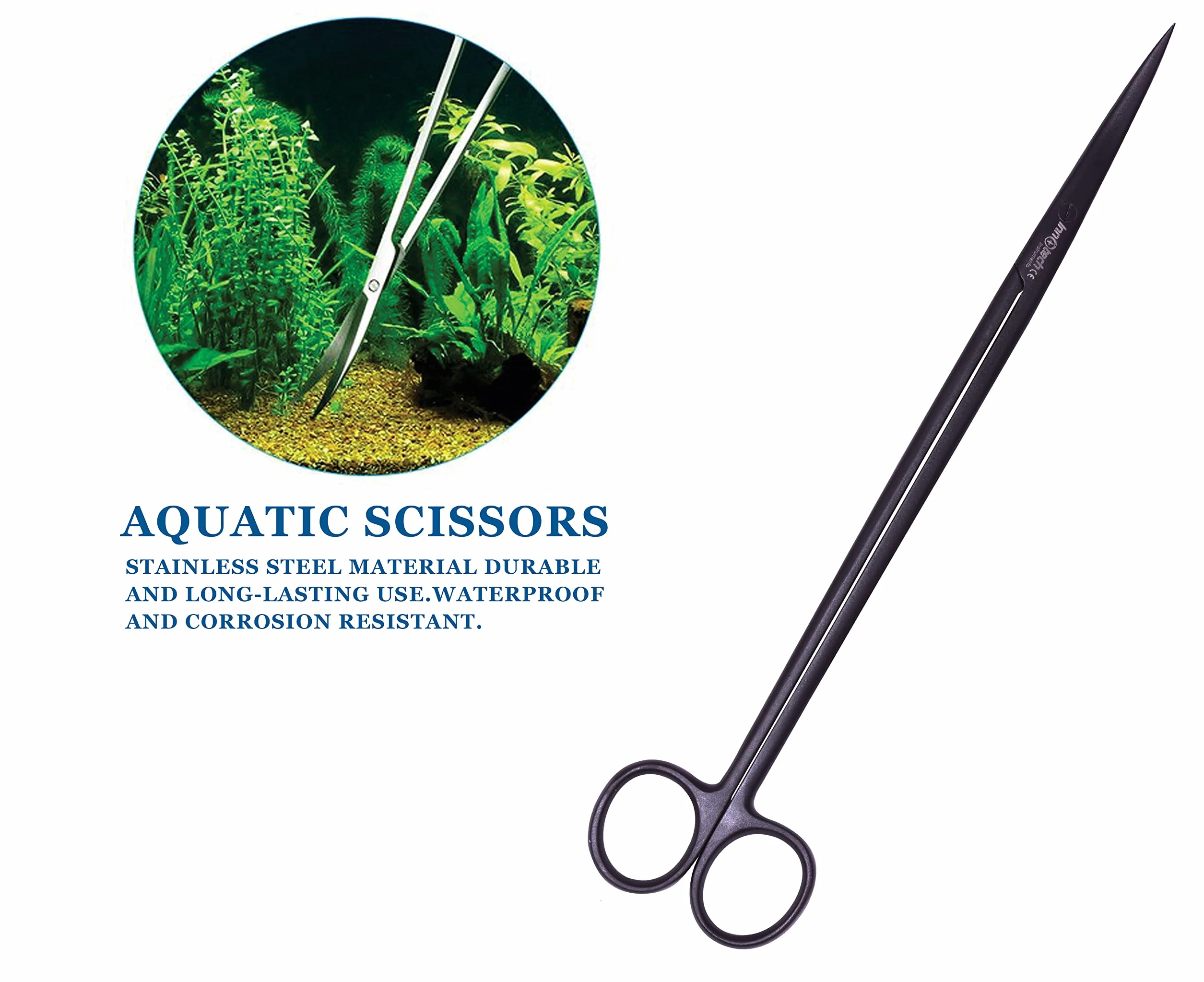 Innotech Kit de nettoyage pour aquarium 5 pièces acier inoxydable 25 cm outils entretien terrarium