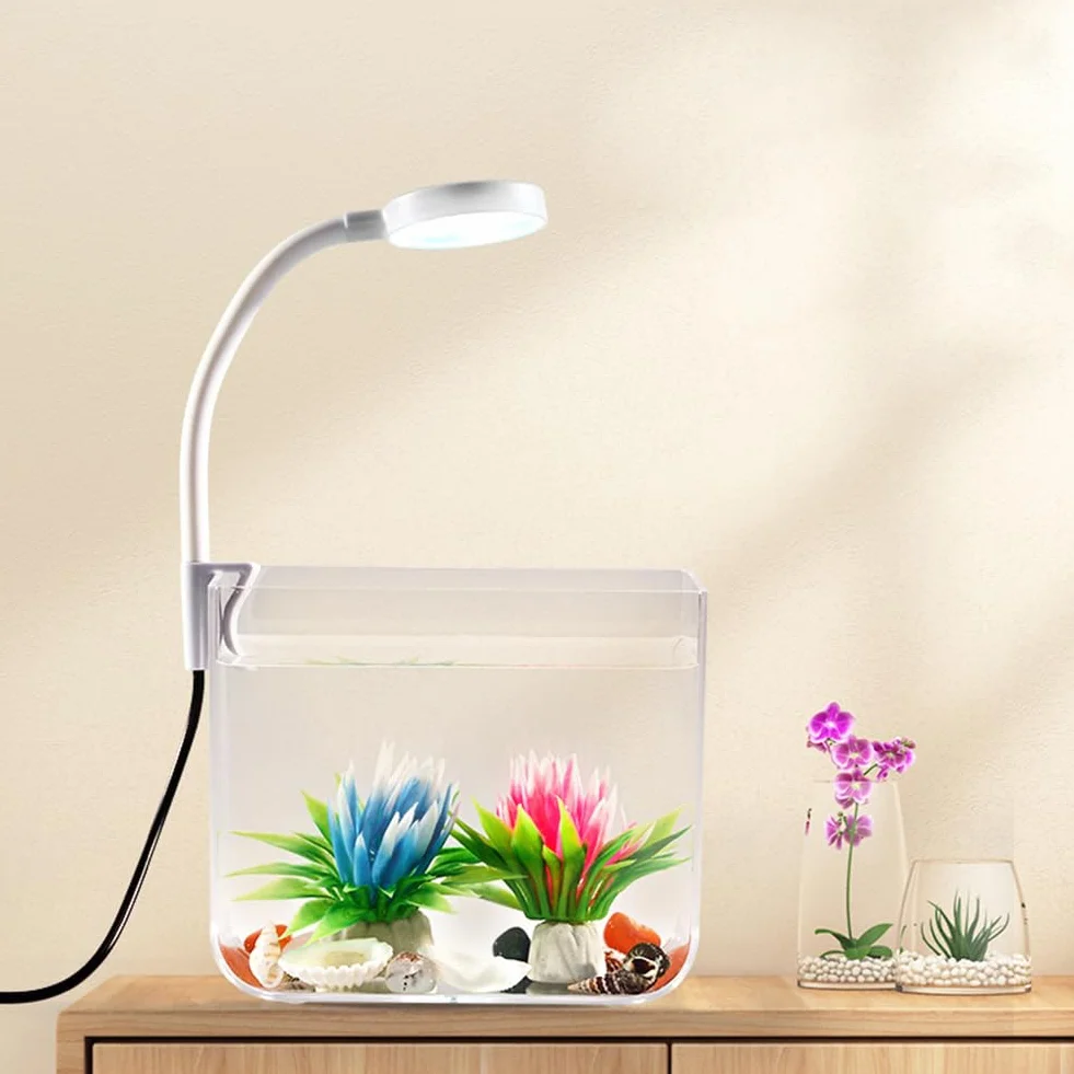 Aquarium Lampe de Serrage Kit Démarrage Carré 13x13x15 cm
