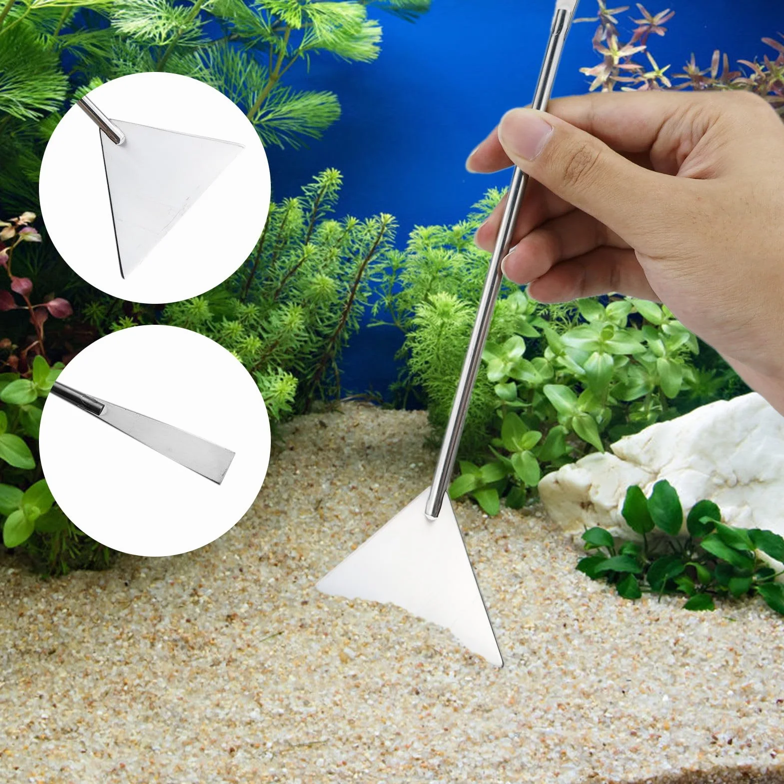 Kit Aquascaping Aquarium 3 en 1 INOX avec Sac de Rangement