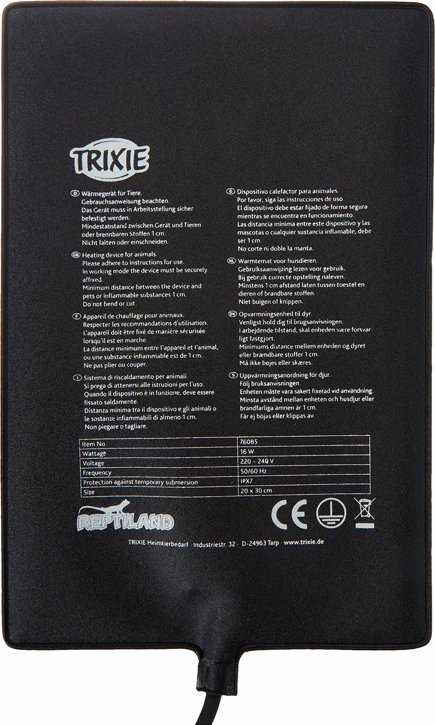 Trixie Tapis Chauffant 20 x 30 cm 16 W