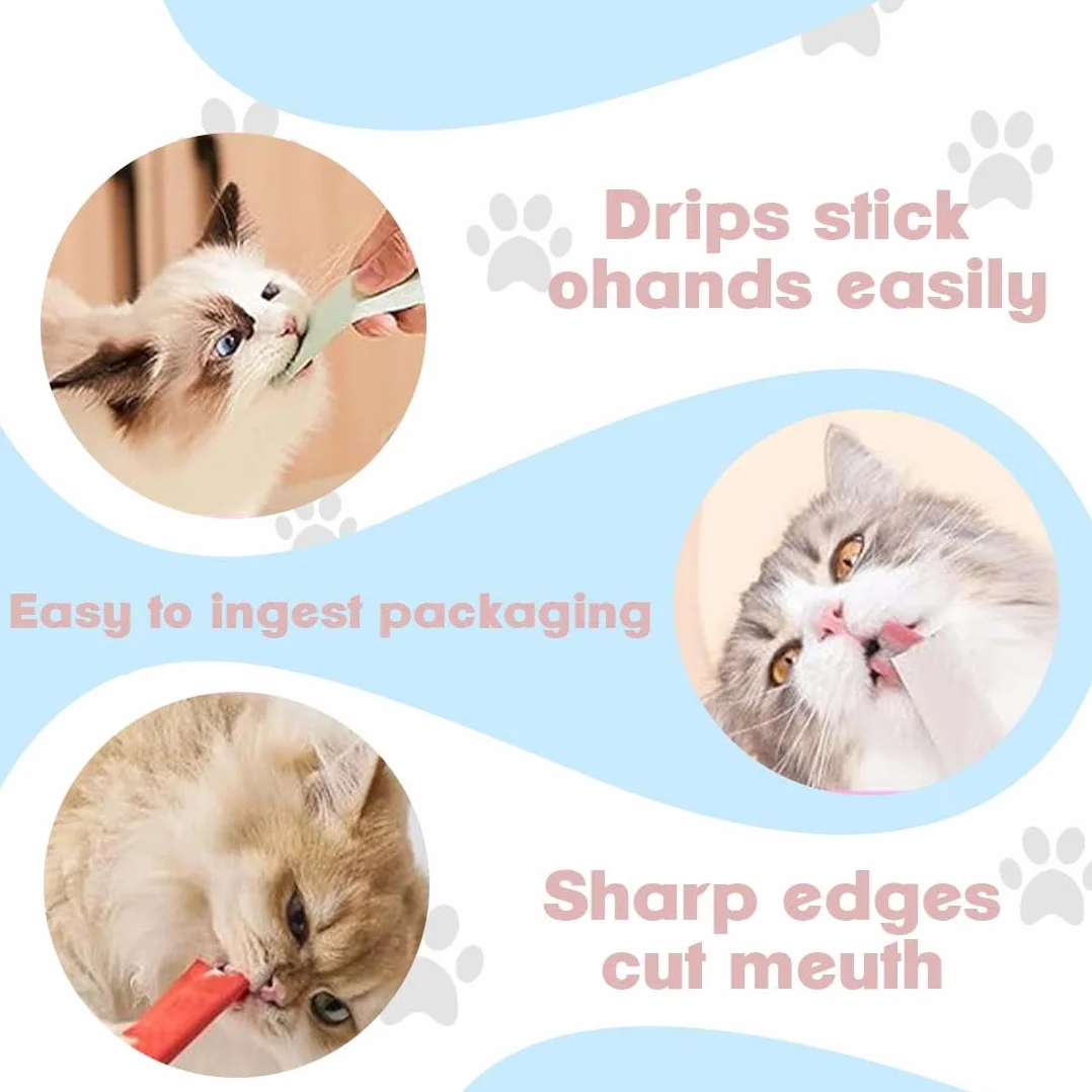 Paquet De 3 Cuillères À Friandises Liquides Pour Chats Cuillères À Presser À Friandises Douces Pour Chats Adaptées Au Délicieux Poulet Agneau Saumon Thon Kéfir Et Yaourt