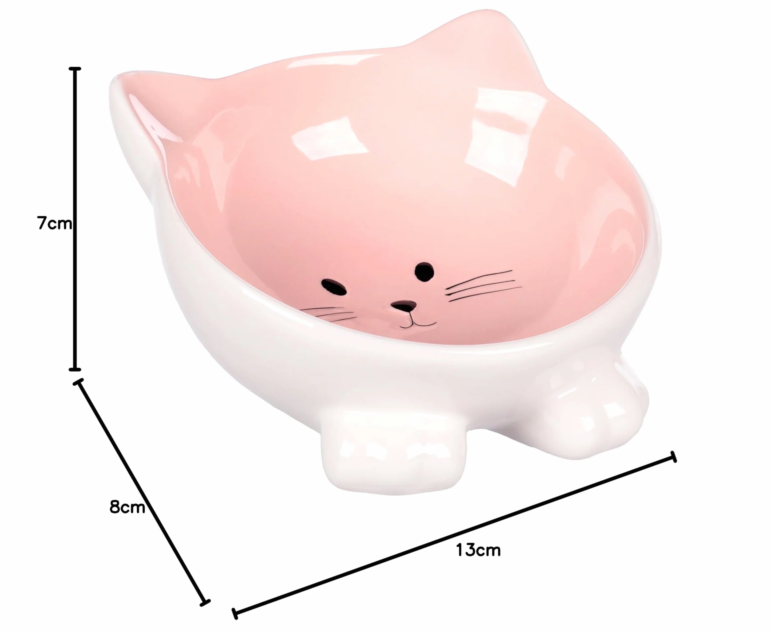 Flamingo Gamelle pour Chats Puzi Rose - Gamelle Antidérapante Céramique 125ML