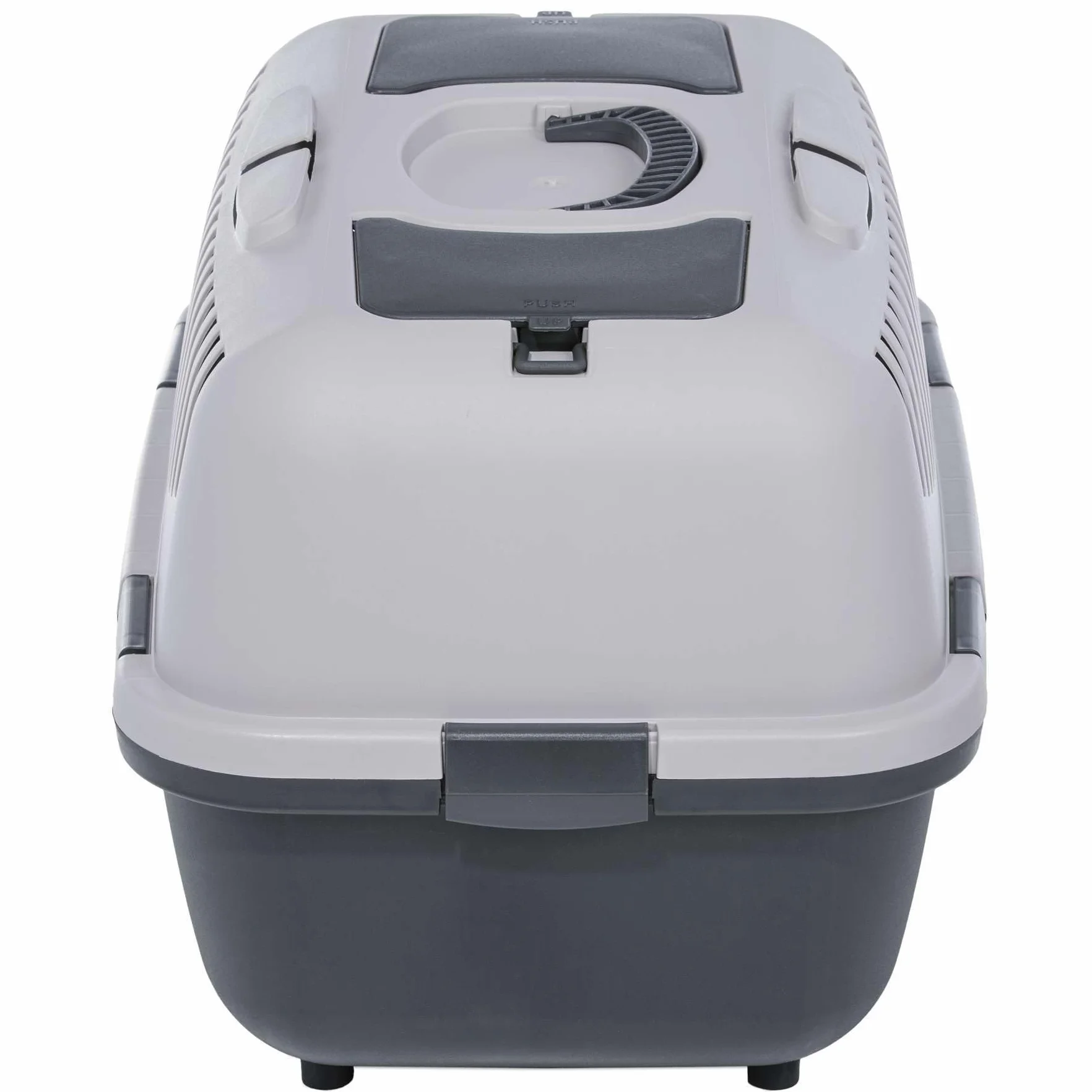 Cage de transport pour chien et chat Gris clair/gris foncé 58,5 x 37 x 38 cm