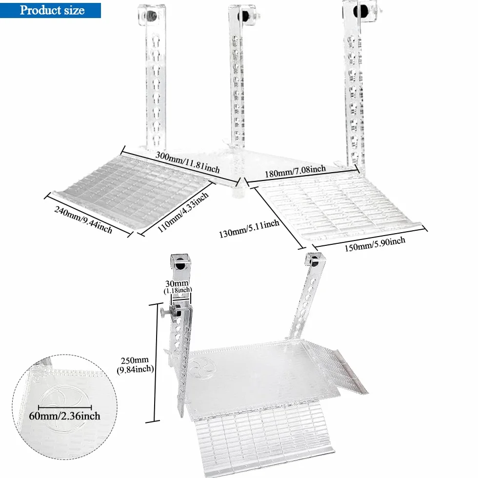 Grande Plateforme de Jeu pour Tortues avec Échelle en Roche, Accessoire Aquarium