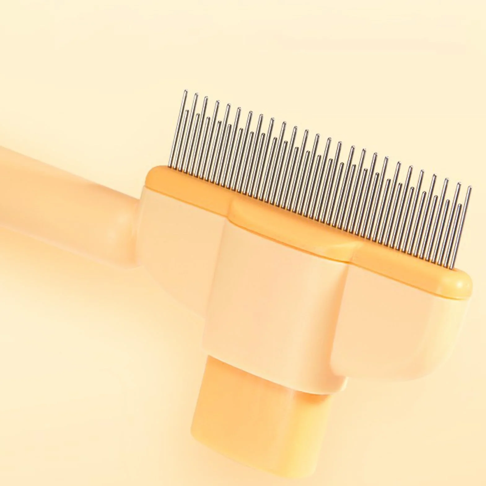 Brosse pour chat et chien - Peigne autonettoyant d'épilation avec bouton de déverrouillage - Brosse de toilettage poils longs et courts