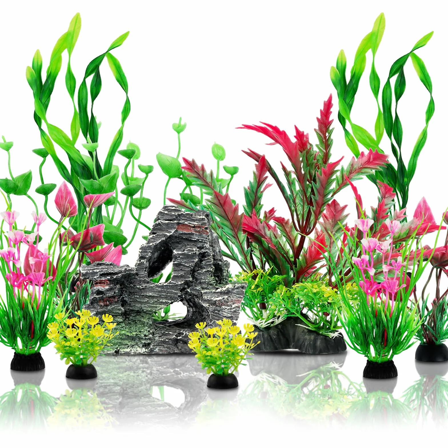 QUOZUO Aquarium Decoration Plante Artificielle 12 Pièces