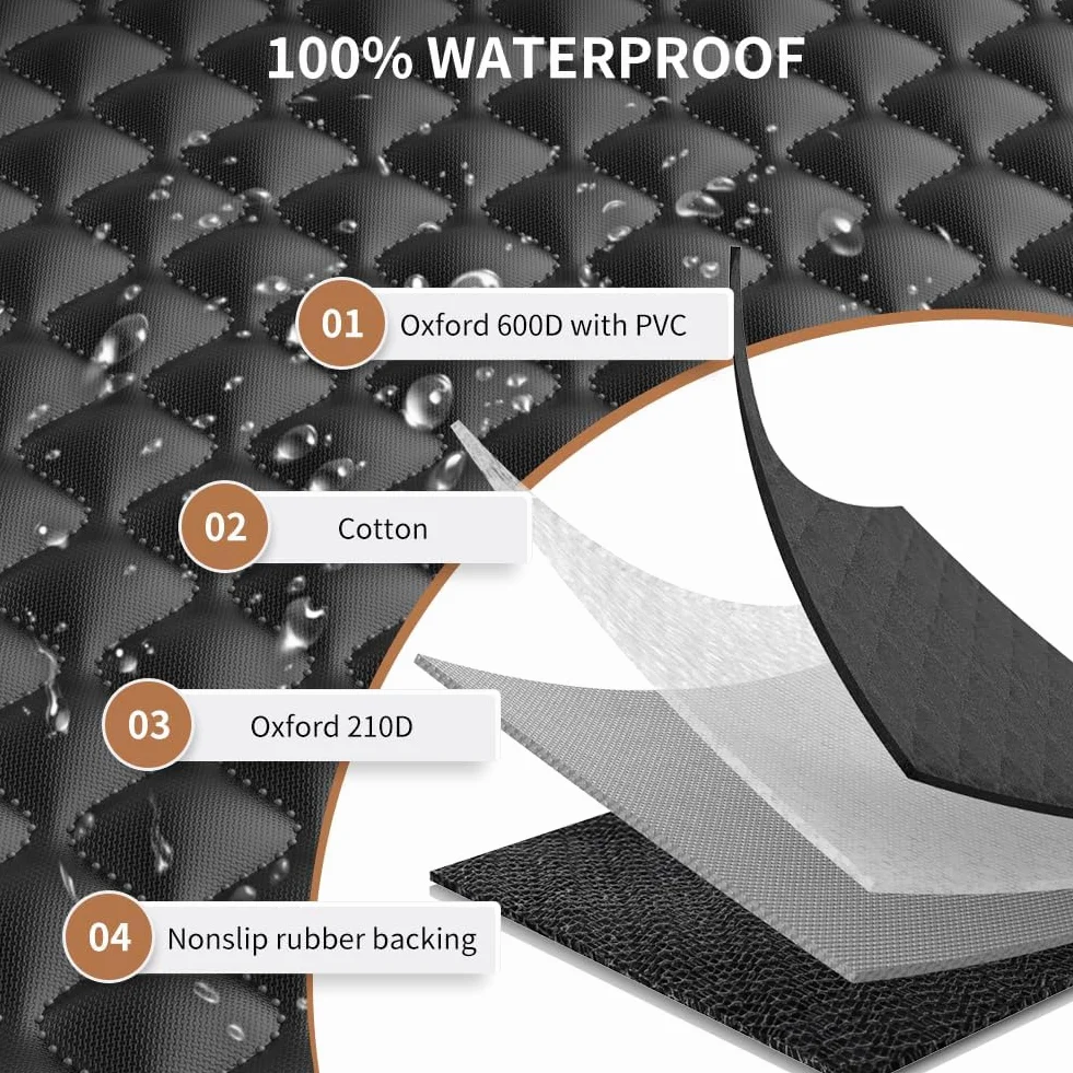 KYG Housse de Siège pour Chien Protection Voiture Imperméable Antidérapant 135x140x32cm