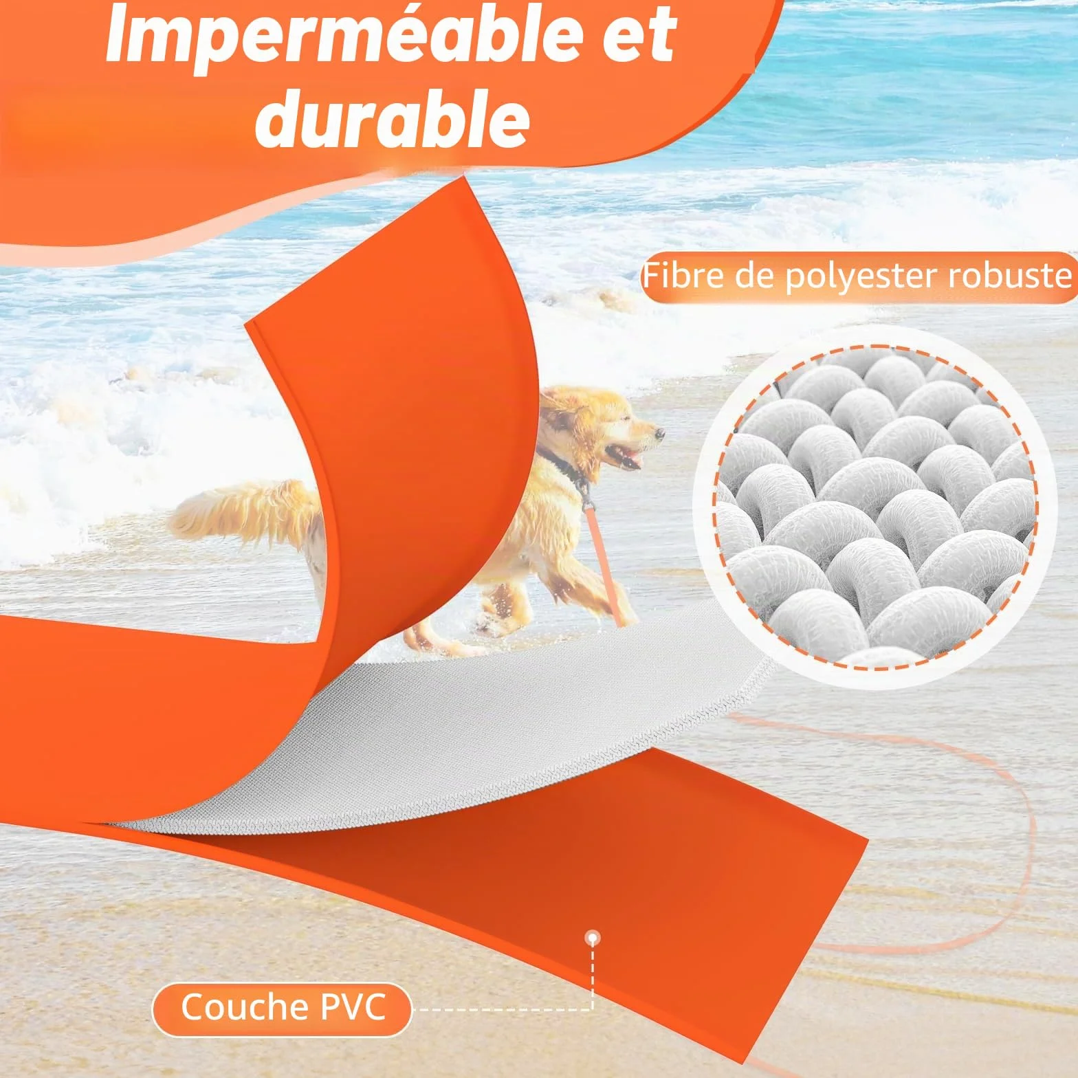 Laisse pour Chien XBEN, Longe de Dressage étanche 3-30M, Mousqueton Verrouillable, Orange