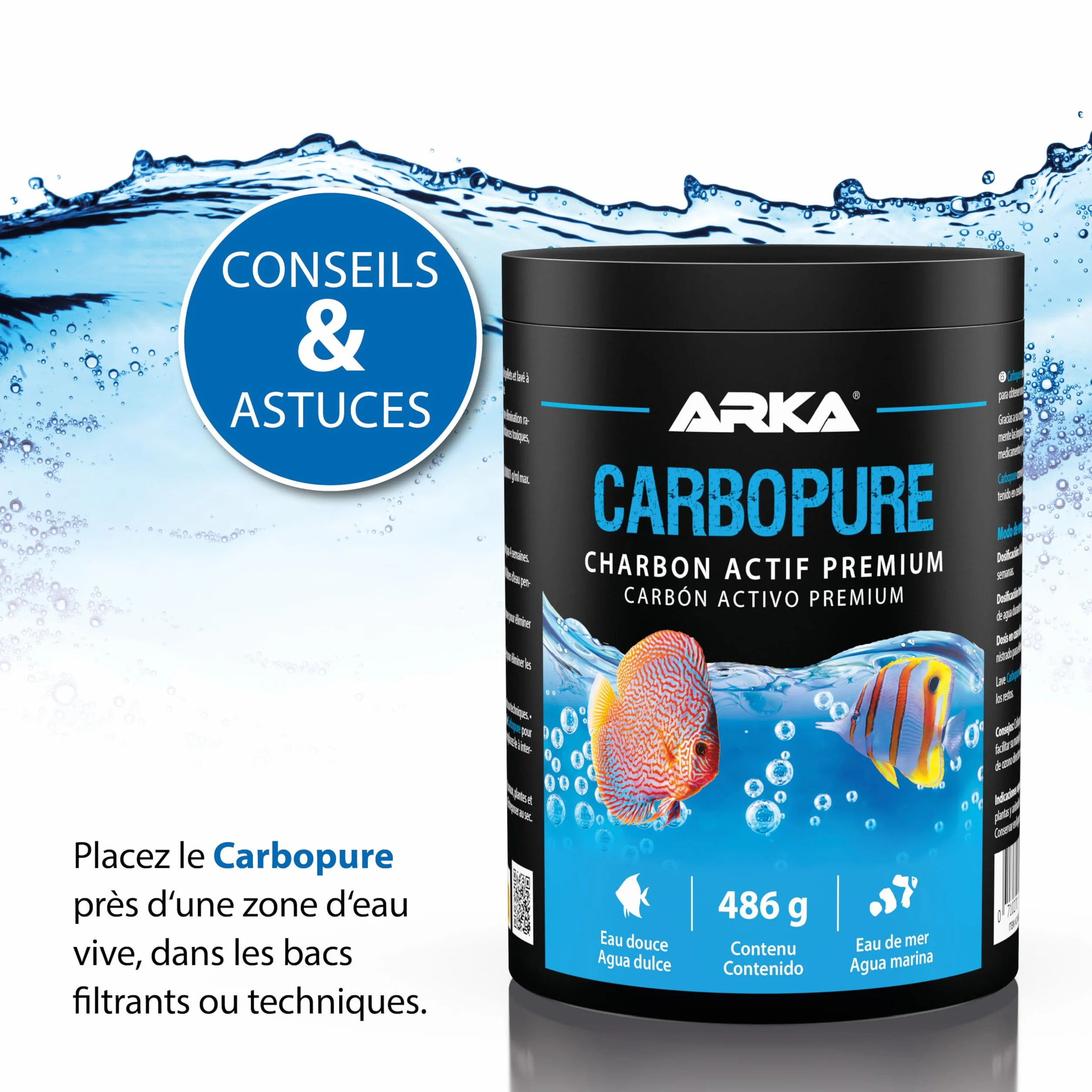 Microbe-Lift Carbopure Charbon Actif Aquarium 1000 ML pour Eau Douce & Marine