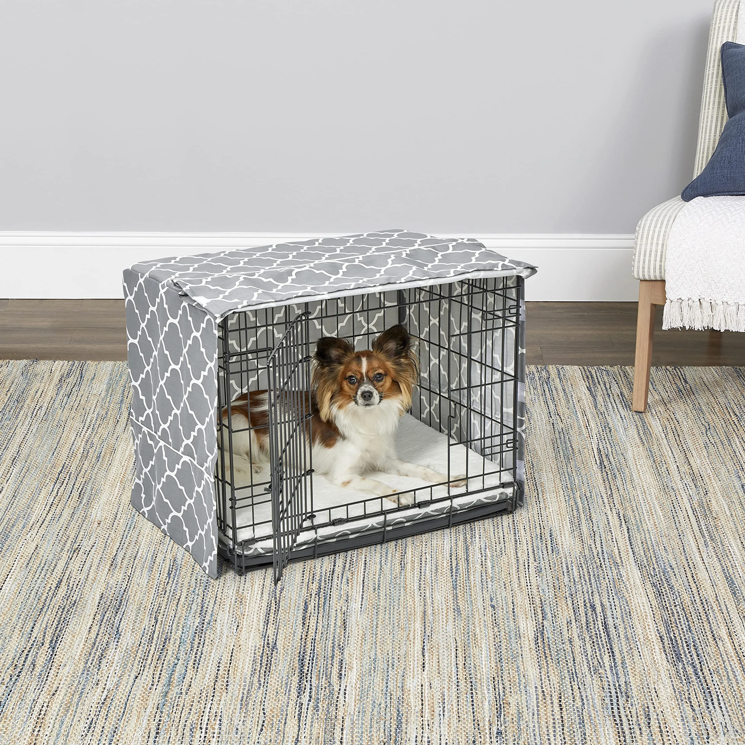 New World BCVR-24GYT Housse de caisse pour chien 60,96 cm Téflon Gris clair
