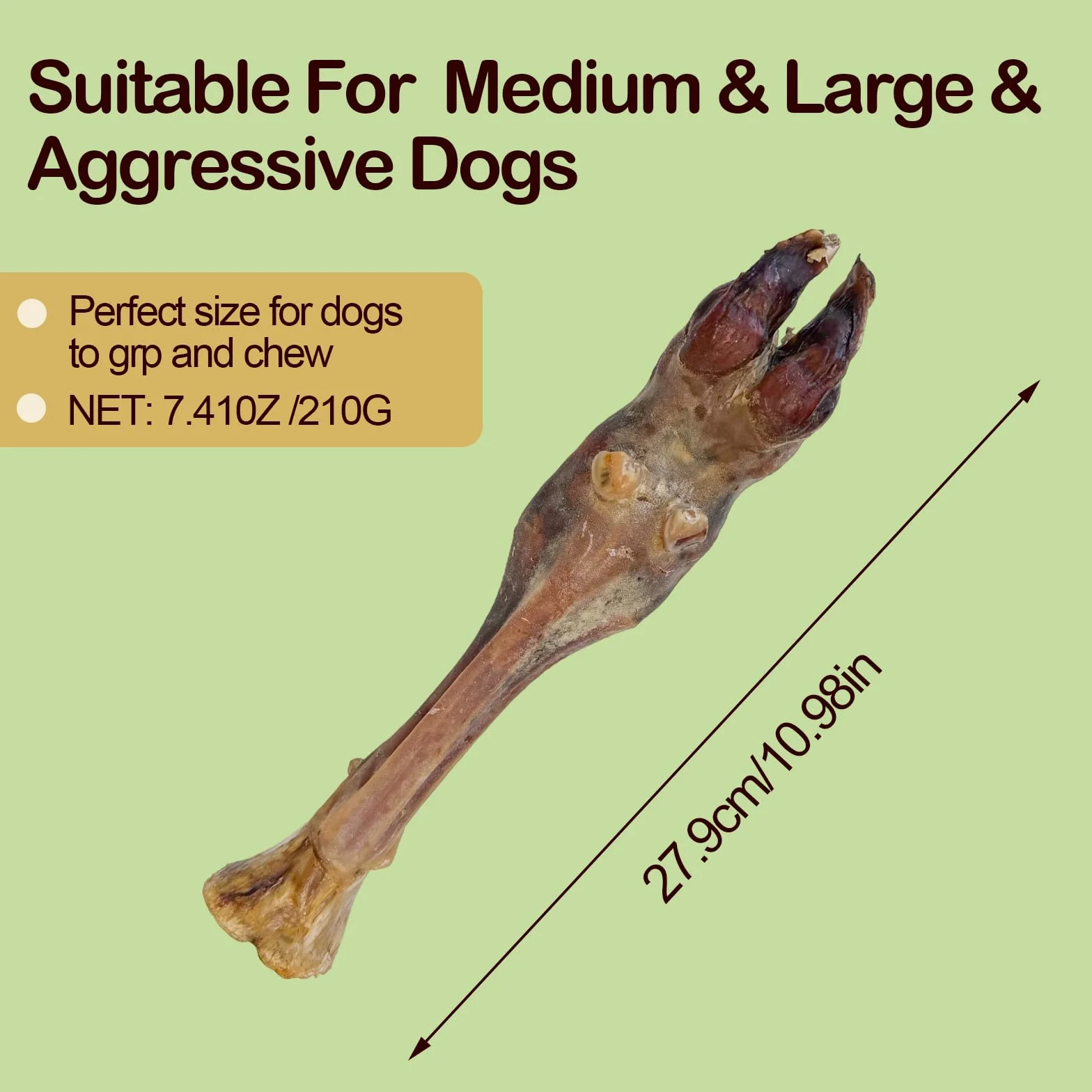 Natural Hoof Beef Bone Treats 200g Friandises pour Chiens en Sabots de Bœuf Séchés à l’Air