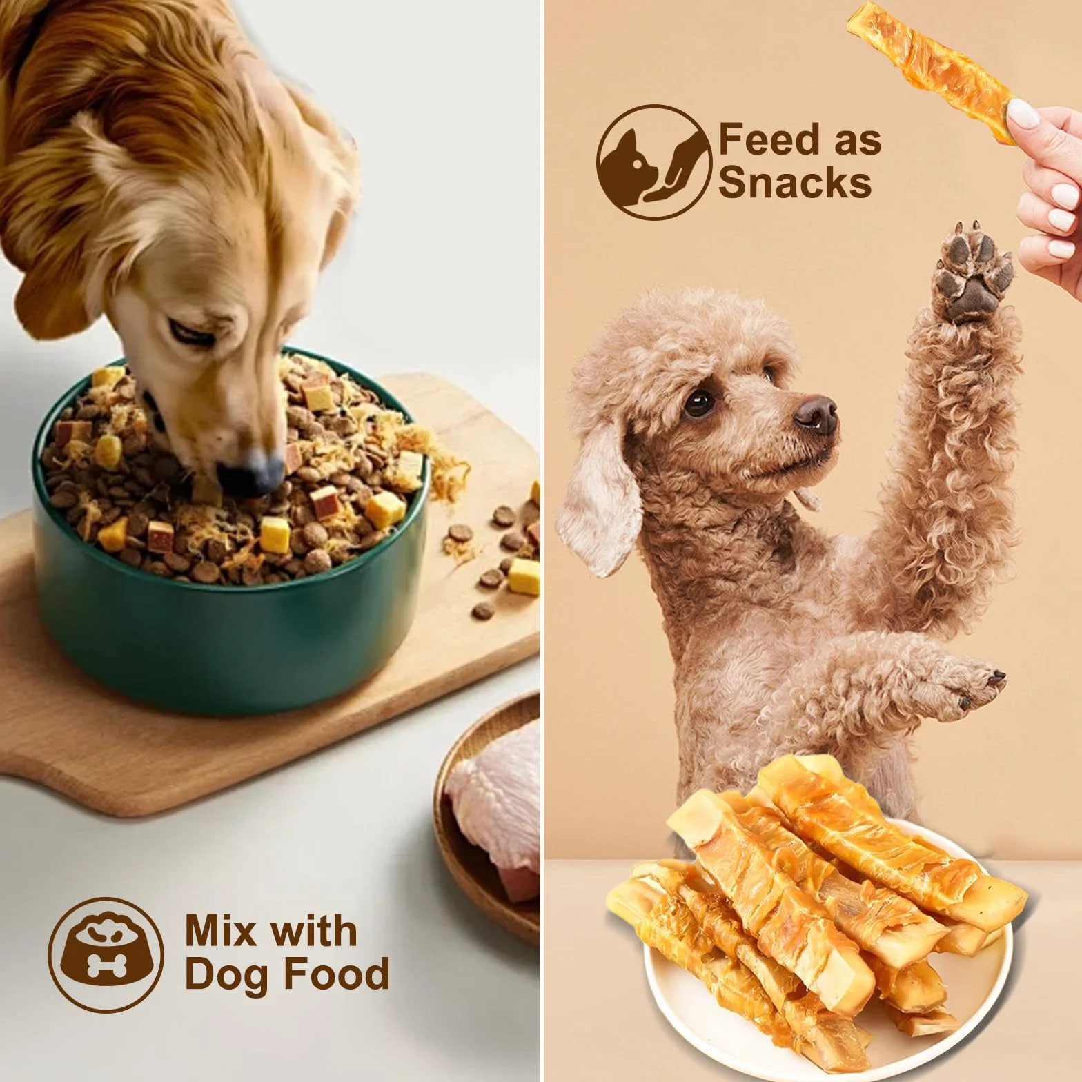 Bâtonnets de Fromage Enrobés de Poulet 200 g pour Chien - Protéines de Haute Qualité, Idéal Dressage