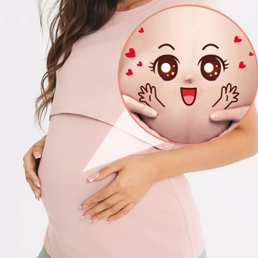 Accessoires Photo Grossesse Autocollants Expressions Faciales pour Femmes Enceintes Future Maman Décoration Ventre Photographie Maternité