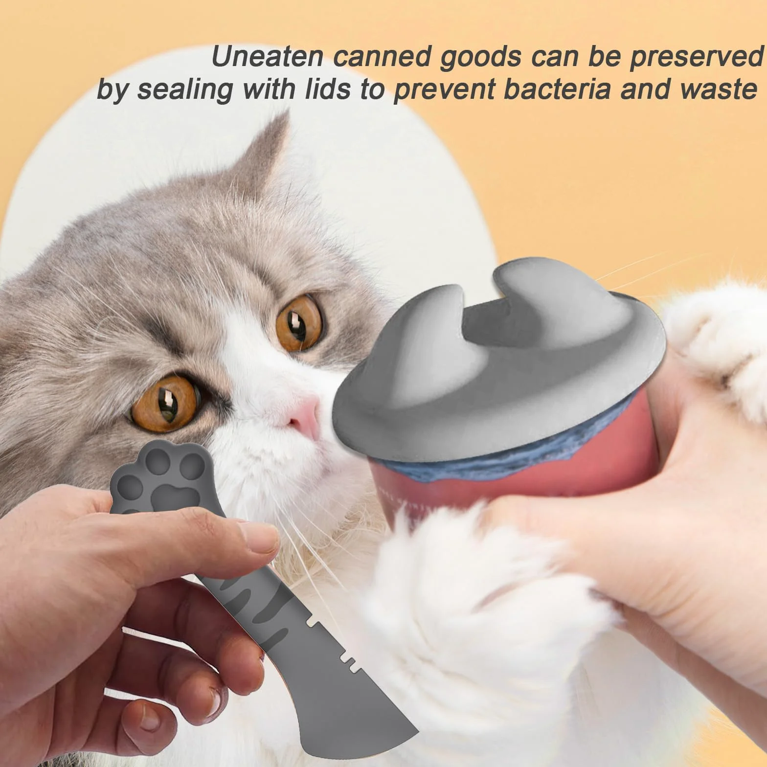 Couvercle Silicone Alimentaire pour Chat, Lot Ensemble Polyvalent pour Nourriture et Conservation