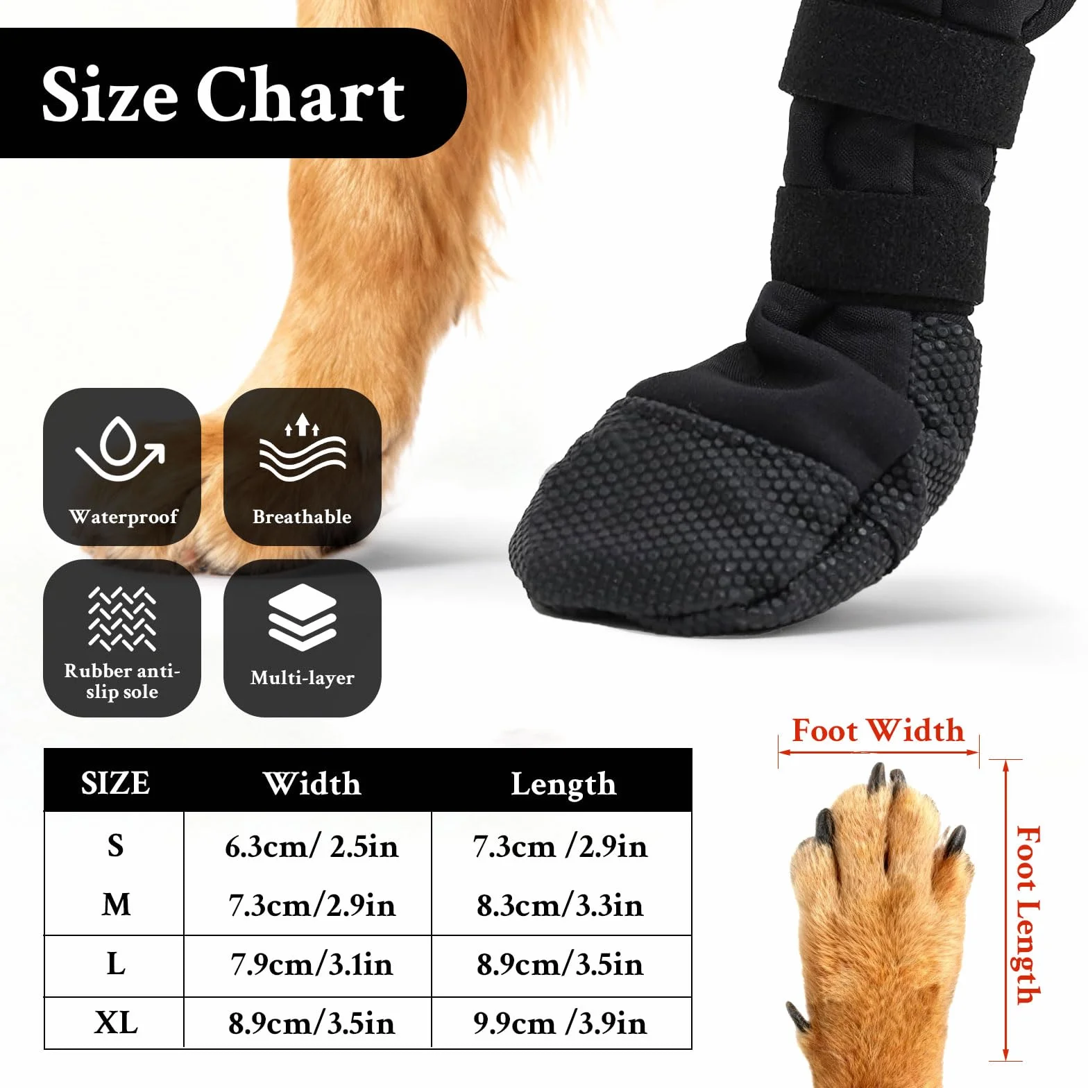 Chaussures Antidérapant pour Chiens 1 PC Bottes Protection Silicone Imperméables Housses Blessures