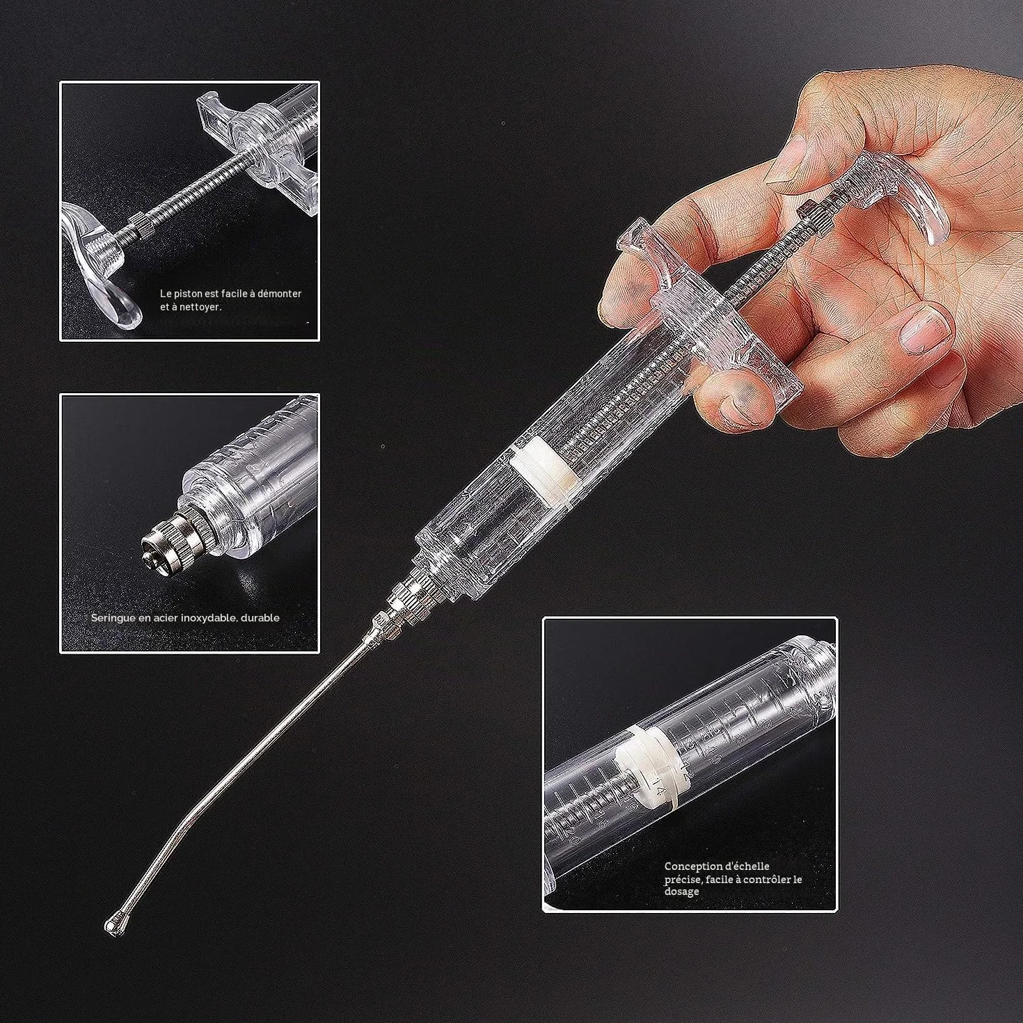 Seringue 50 ml avec 6 tubes de récolte pour bébé oiseau, perroquet, alimentation manuelle