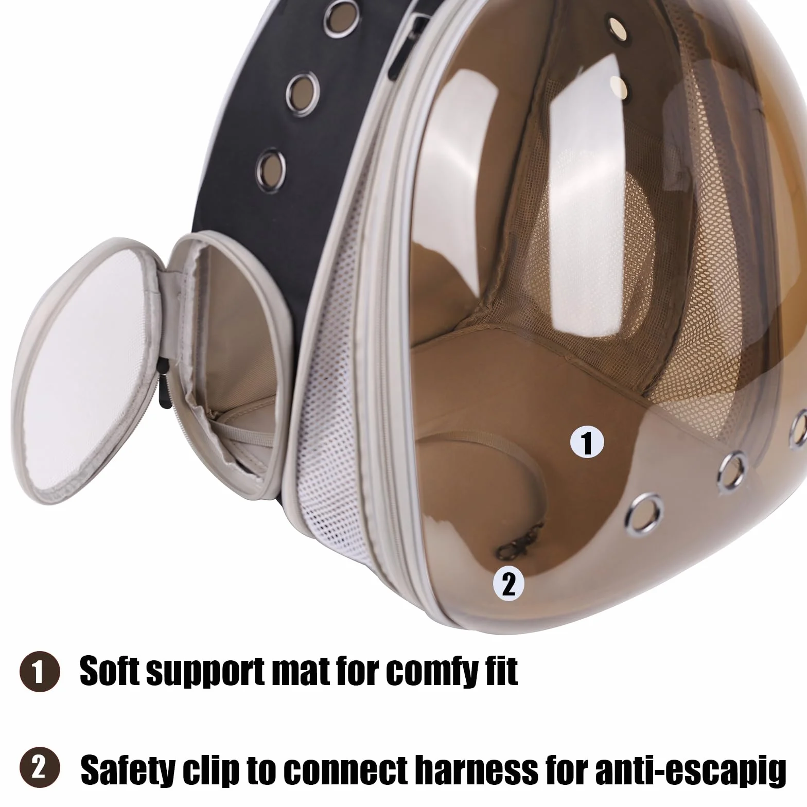 Sac à Dos pour Chat Interfashioner® 9 kg Fenêtre Bulle Transparente Transport Petite à Grande Taille
