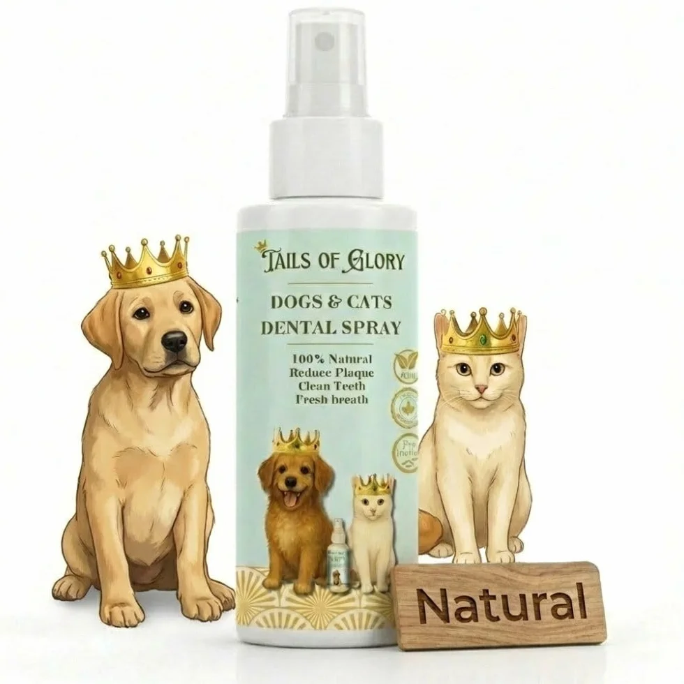 Spray Dentaire Chien & Chat 100ml – Haleine Fraîche, Anti Plaque, Anti Tarte – Formule Prébiotique Naturelle
