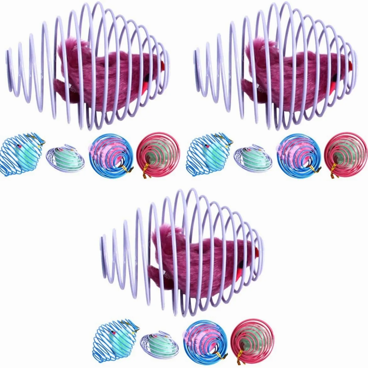 POPETPOP 15pièces Jouets Interactifs pour Chats De Souris Colorées Stimule Exercice Et Réduit Ennui des Félins Accessoire pour Chats Intérieur Fabriqué Matériau Résistant Et Durable