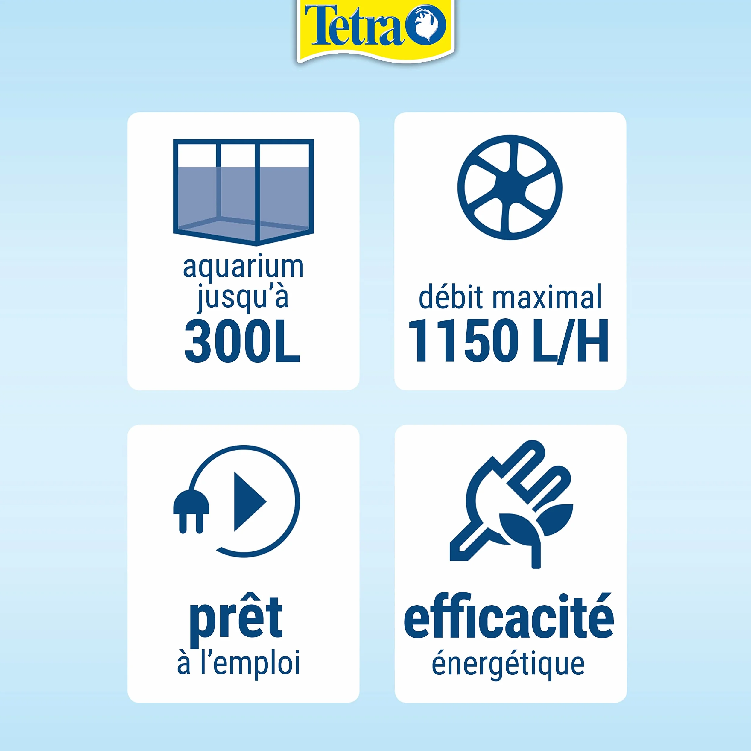 TETRA EX 1000 Plus Filtre Extérieur pour aquarium 150-300L 5 types de filtration silencieux