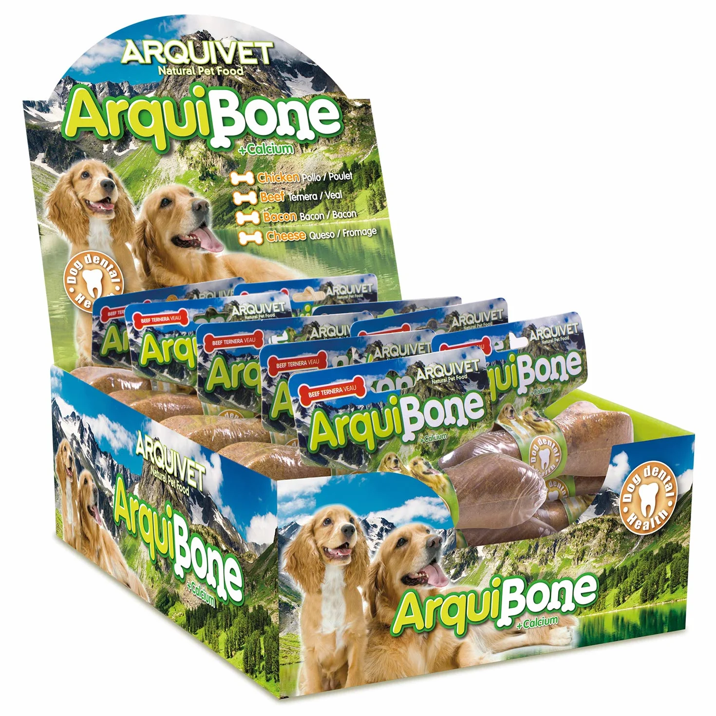 ARQUIVET Arquibone Bœuf 12,5 cm 95 g Grand os pour Chien Snack Naturel os à mâcher
