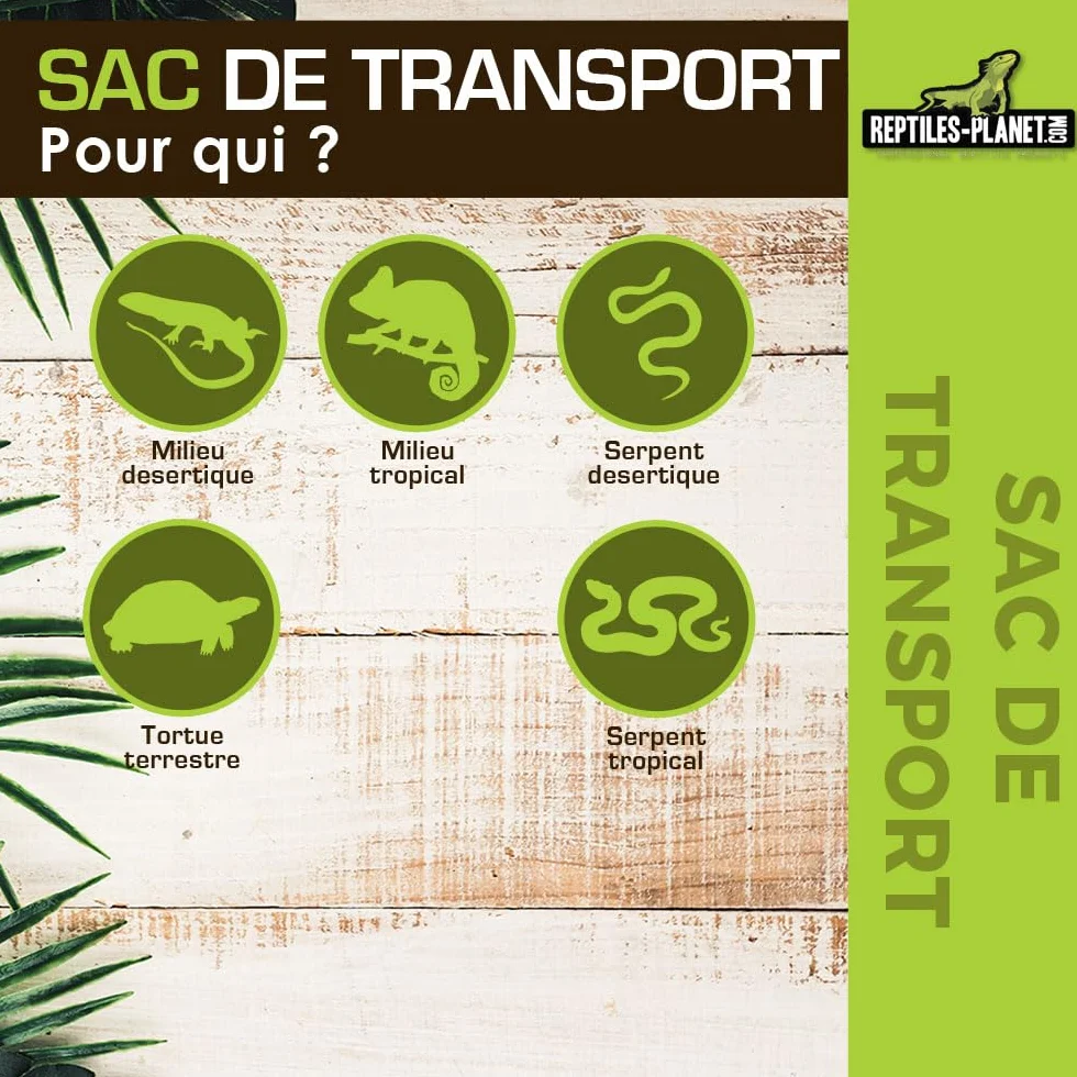 Reptiles Planet Sac de Transport pour Reptiles 30 x 50,5 cm