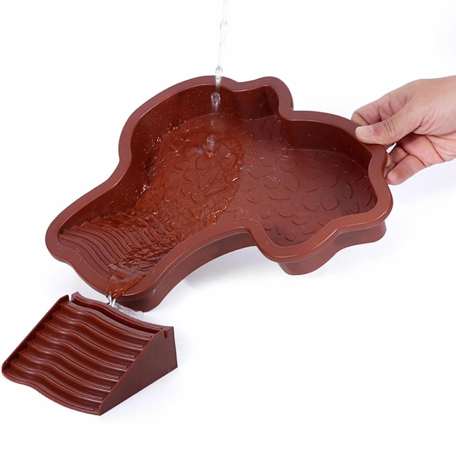 Bassin de bain pour tortues avec plateau incliné pour reptiles