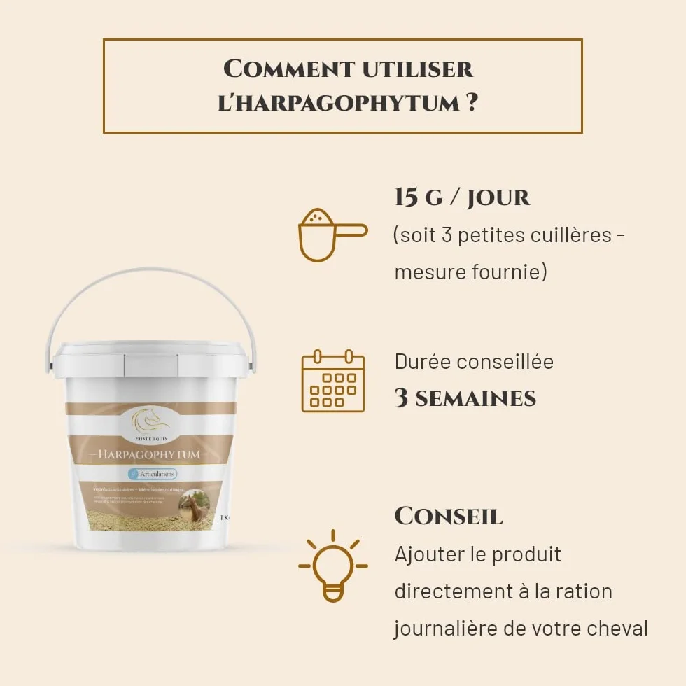 HARPAGOPHYTUM Complément nutritionnel Cheval 1 kg Mobilité articulations Marque française