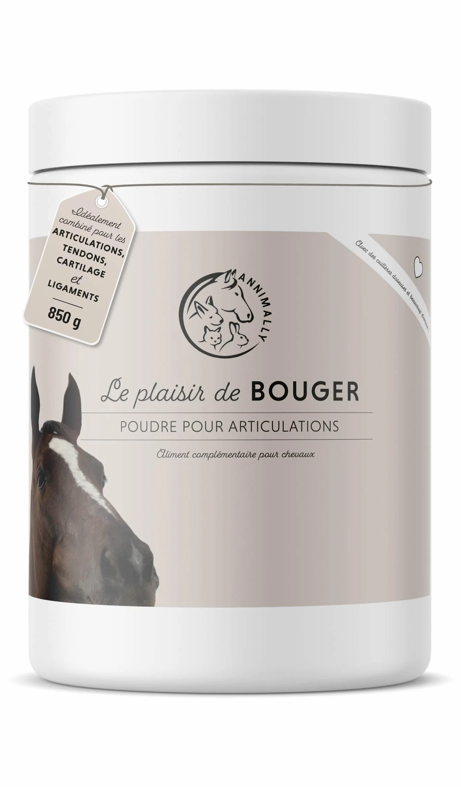 Annimally Complement Chevaux articulations 850g - Griffe du Diable, MSM, glucosamine, acide hyaluronique, chondroïtine
