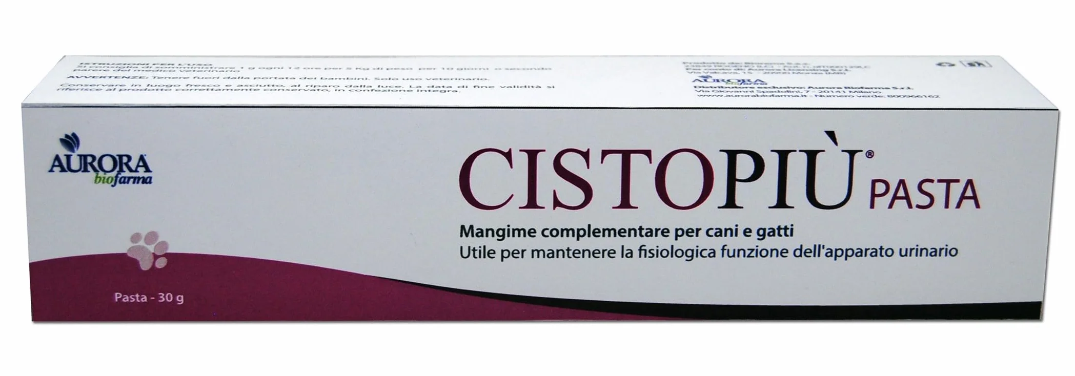 AURORA BIOFARMA CistoPiù Pâte pour Cystite Chats 30g