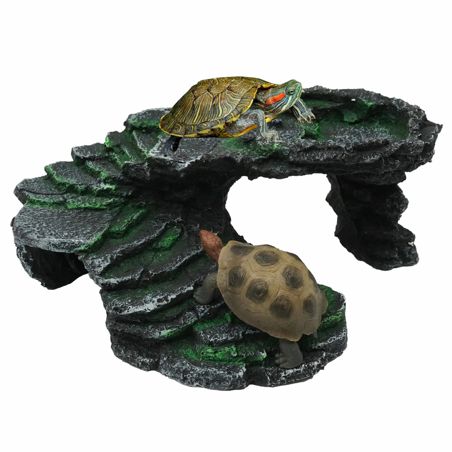 Résine Plate Forme pour Reptiles Tortue Abri Amphibiens Accessoire Décoration