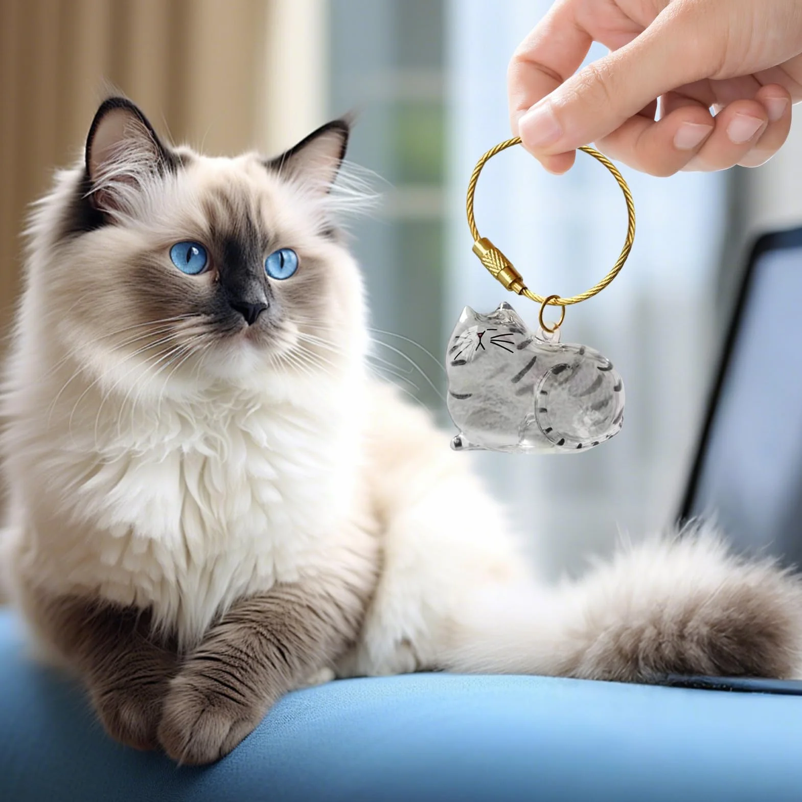 Pendentif Boîte Conservation Poils Chat, Bouteille Conservation Poils Chat, Porte-clés Animaux Compagnie Mémorial