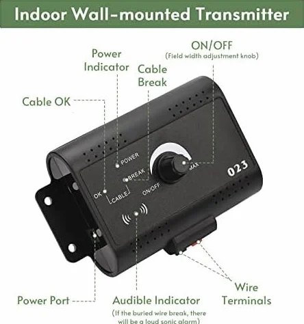 Clôture électrique pour Chien, Système de Confinement Souterrain avec Fil 300 m, Collier Imperméable