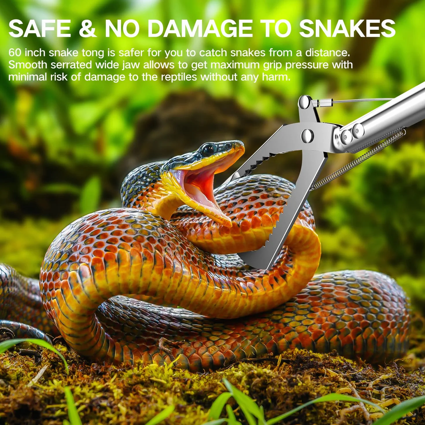 Pince à Serpent Pliable 152,4 cm Outil de Manipulation Professionnel Acier Inoxydable