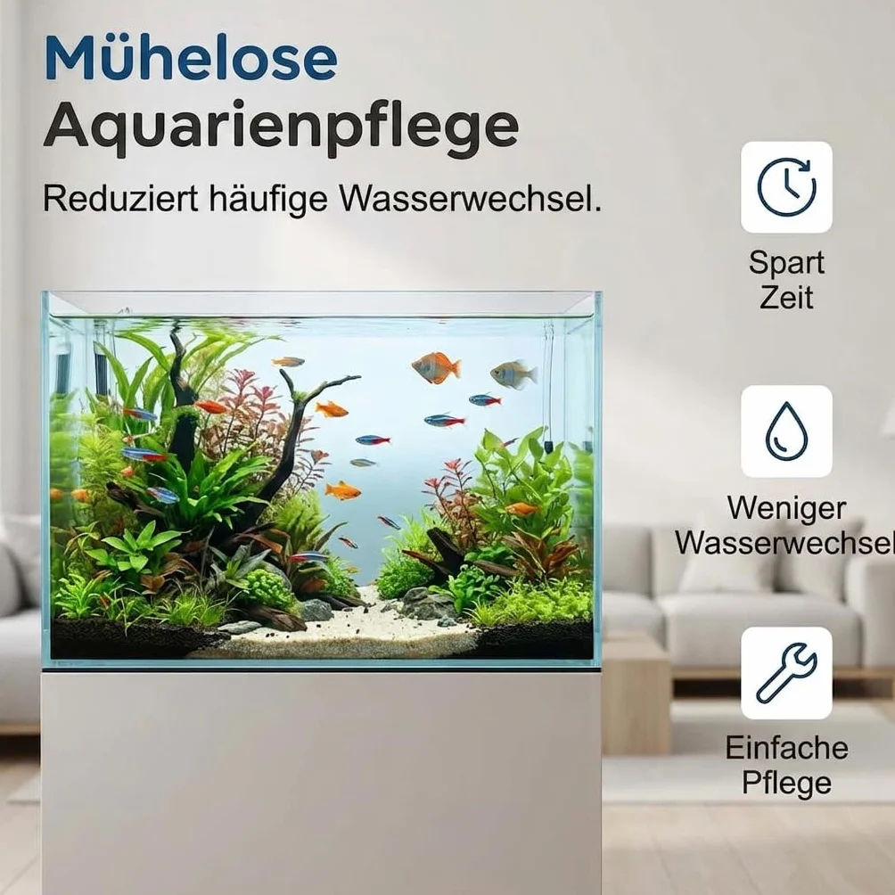Clarificateur d'eau pour Aquarium À Action Rapide, 2026 Nouve Conditionneur Eau Aquarium, Naturel, Respectueux des Plantes, sans Danger pour Les Poissons, Efficace Toute L'année (2)