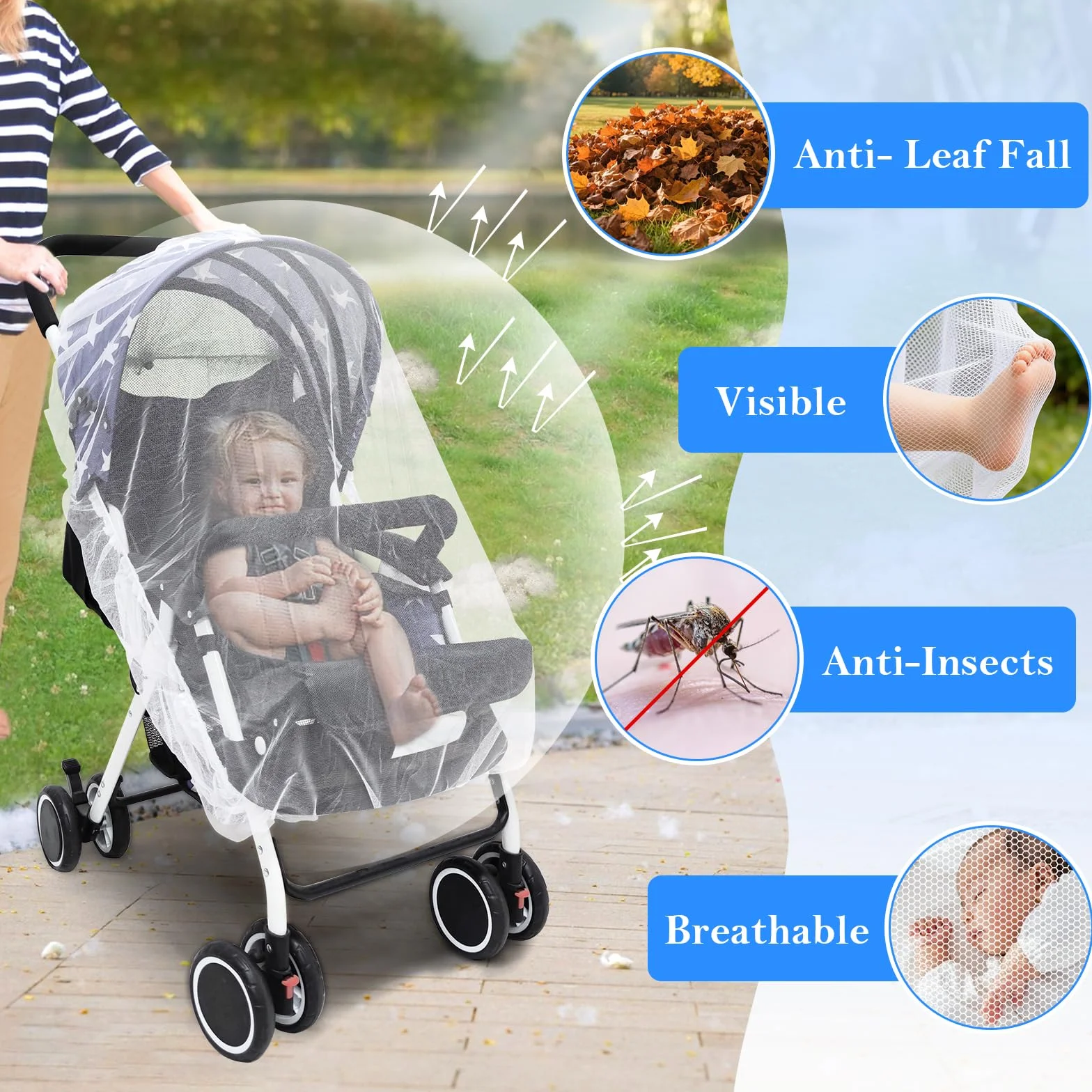 Moustiquaire pour Lit Voyage 120x60cm Bébé avec Sac de Rangement Respirante Portable