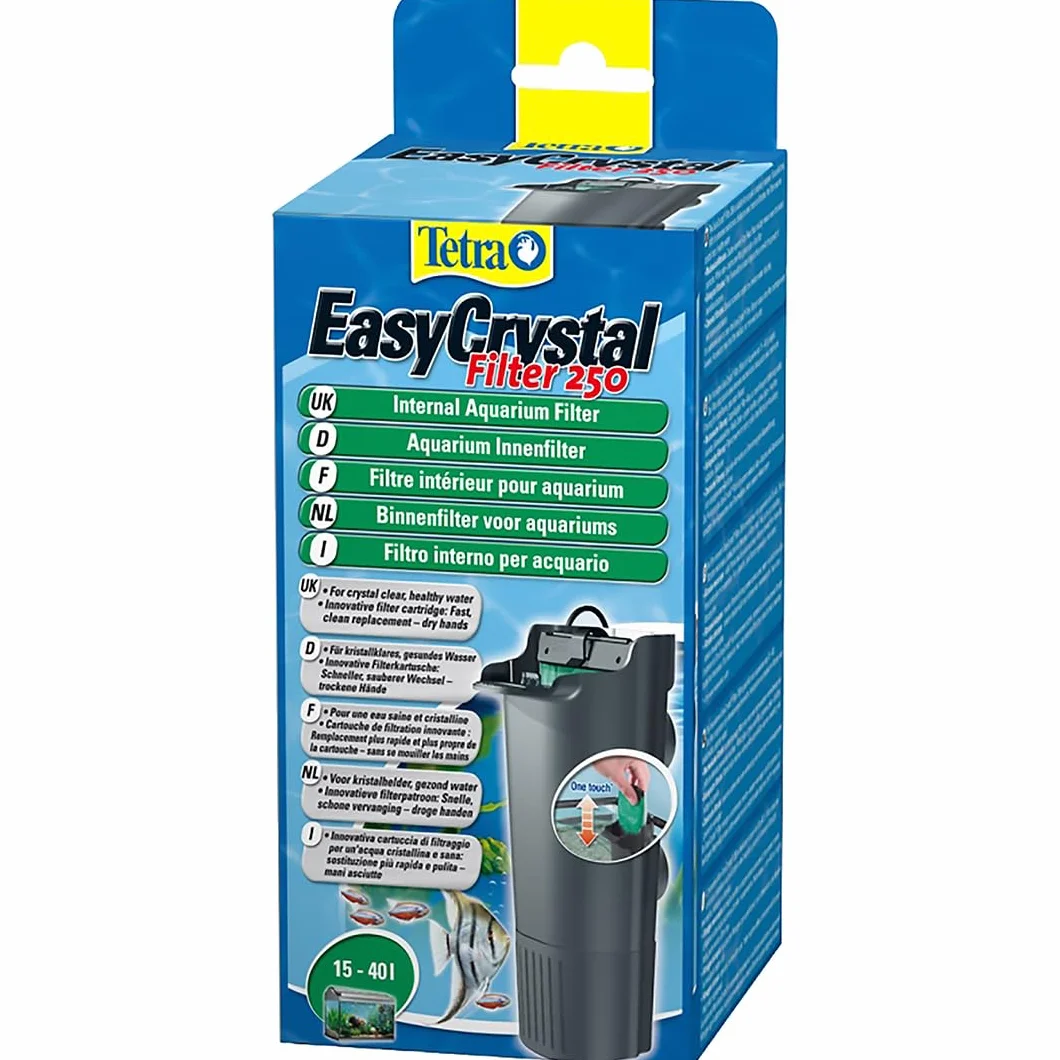 Tetra EasyCrystal 250 Filtre Intérieur Aquarium 15-40L Triple Filtration