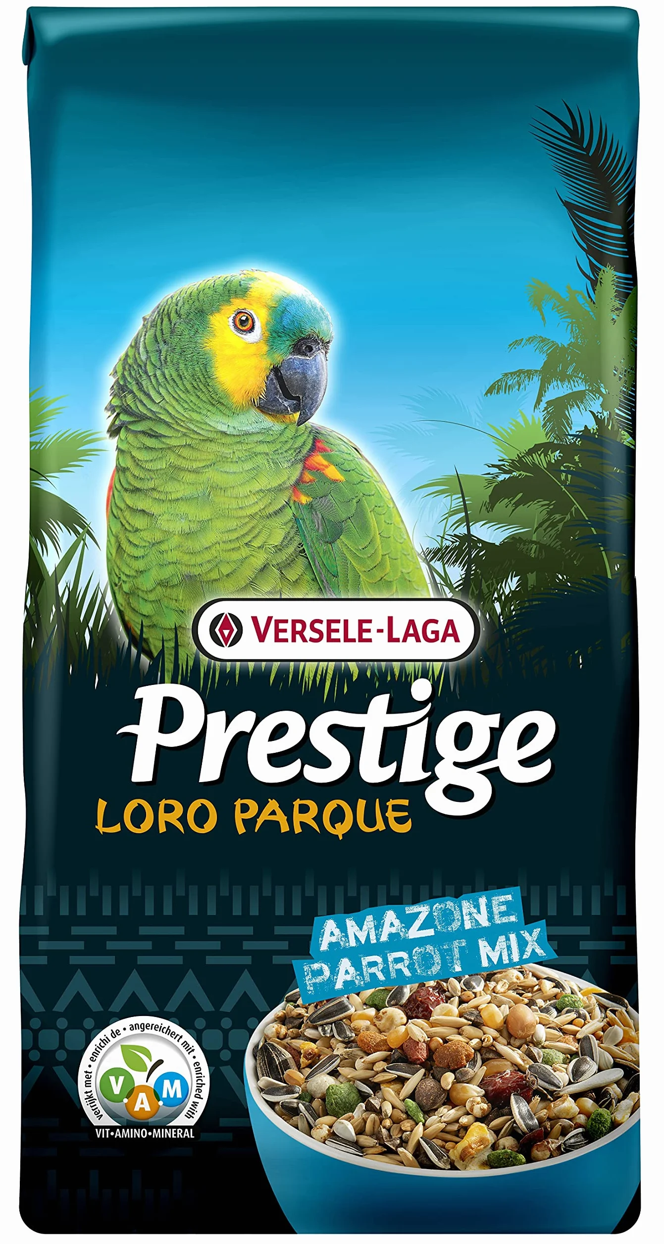 VERSELE-LAGA - Prestige Loro Parque Amazon Parrot Mix - Mélange de Graines Enrichi, Complet et Varié - 15kg