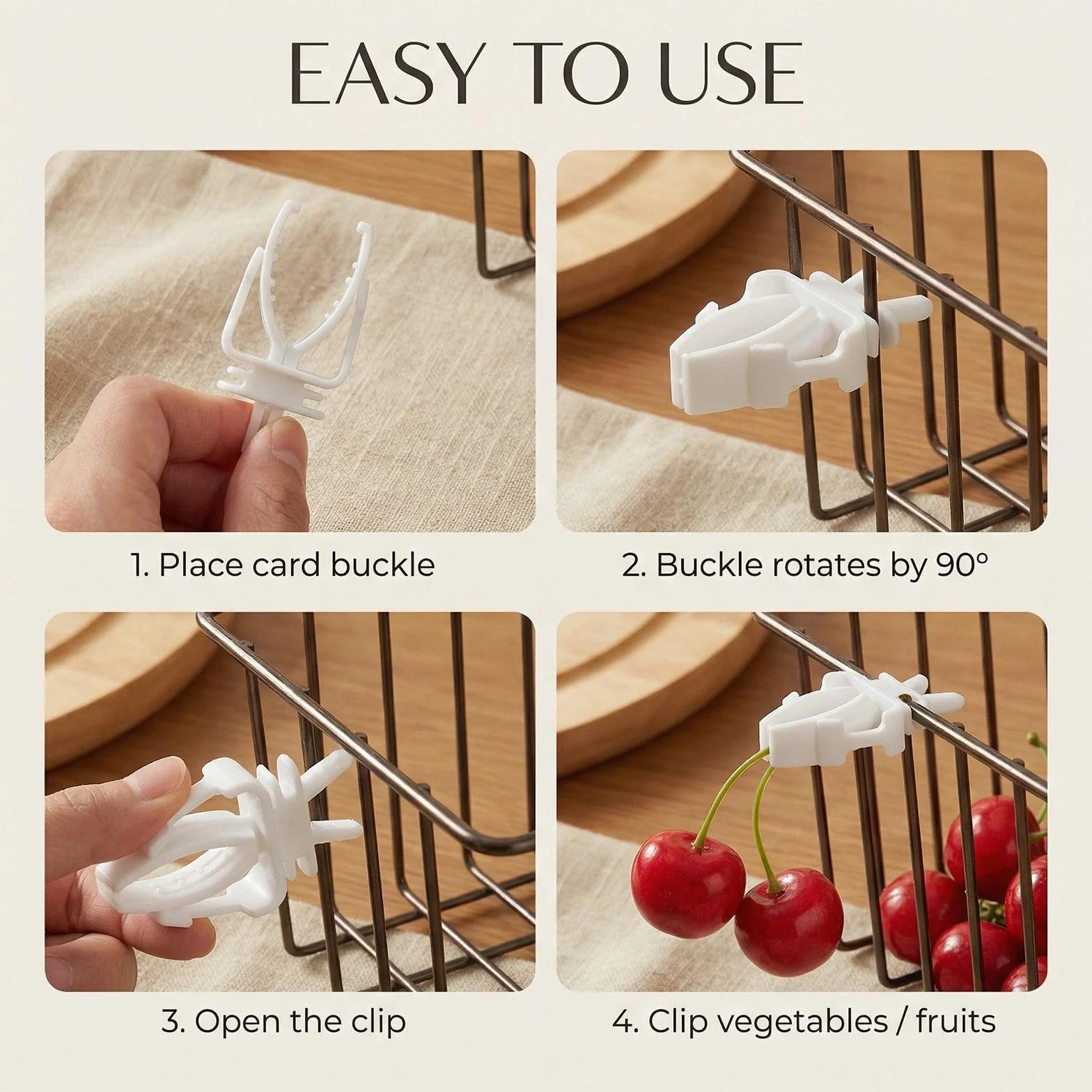 Pince Os de Seiche pour Oiseaux 8 Pièces – Support Os de Seiche Cage, Accessoire Cage Oiseau pour Perruche, Calopsitte, Canari