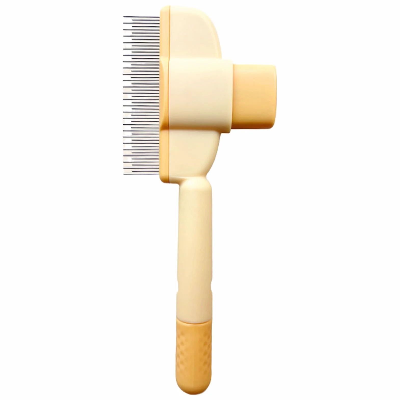 Brosse pour chat et chien - Peigne autonettoyant d'épilation avec bouton de déverrouillage - Brosse de toilettage poils longs et courts